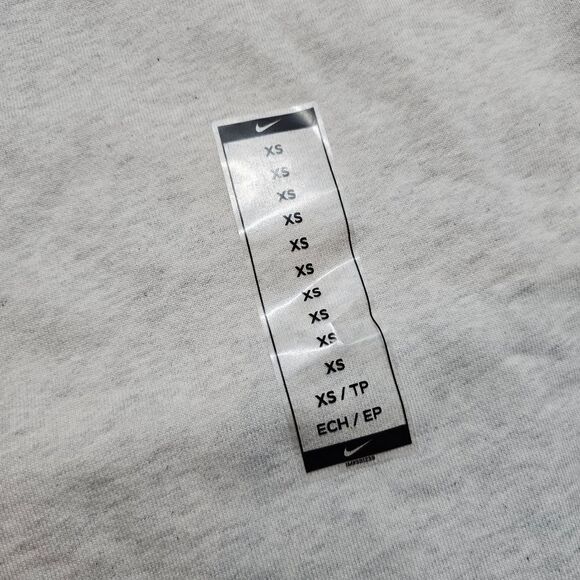 Nike Solo Swoosh Crewneck Sweatshirt Heather Grey XS Unisex Fleece DX1361-051 LE - Picture 6 of 13